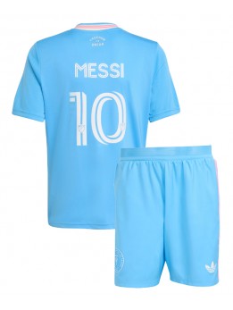 Billige Inter Miami Lionel Messi #10 Tredjedraktsett Barn 2025-26 Kortermet (+ Korte bukser)